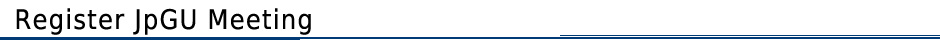 Register JpGU Meeting